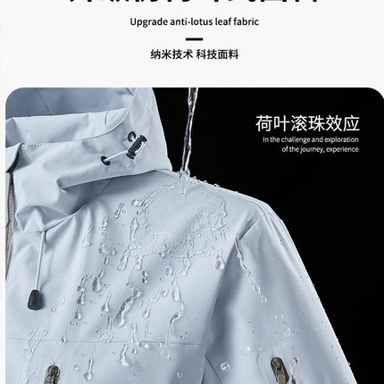 Bird's Nest Style Spring and Autumn Outdoor Jacket for Men, Windproof and Waterproof Mountaineering Jacket, Couple's Hiking Clothing