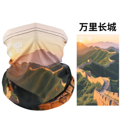 Ice Silk Mask Multifunctional Magic Headscarf Men's Riding Women's Sunshade Sunscreen Neck Sleeve Windproof Square Scarf Scarf Scarf