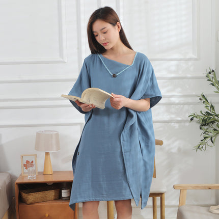Jade Face Towel Pure Cotton Type a Gauze Bath Skirt Women's Sauna Suit Absorbent Quick-Dry Bath Towel All-Cotton Bathrobe Can Be Worn Outside