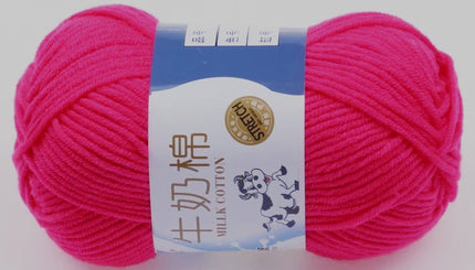 Five-Strand Milk Cotton Wool Ball Wholesale Medium Thick Thread Crochet Doll Shoes Scarf Handmade DIY Knitting Material Package