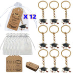Keychain+cardboard+gauze bag / Doctoral hat d style 12set