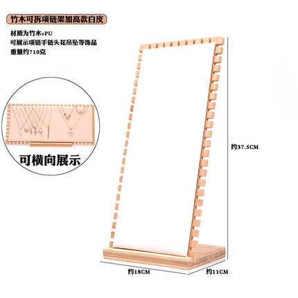 Bamboo Creative L-shaped necklace display stand vertical heightened bracelet pendant jewelry window counter display props