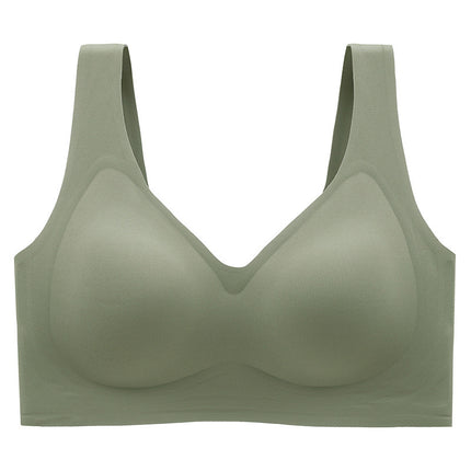 Plus Size Plus Fat mm 100kg Plus Size Seamless Comfortable Intimates Summer Thin Big Breasts Show Small Push-up Bra