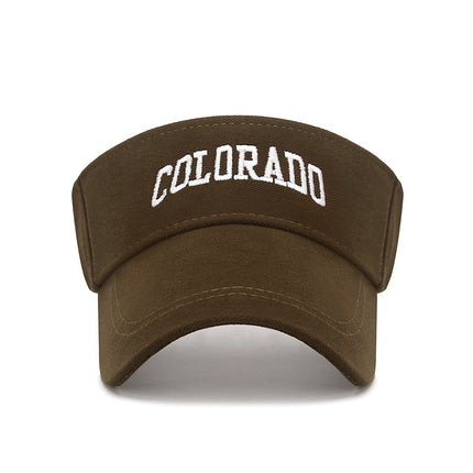Summer Sports Sunshade Tennis Hat, Brushed Embroidered Letters, Small Face, Can Be Tied into a Ponytail, Empty Top Hat, Same Style for Men and Women