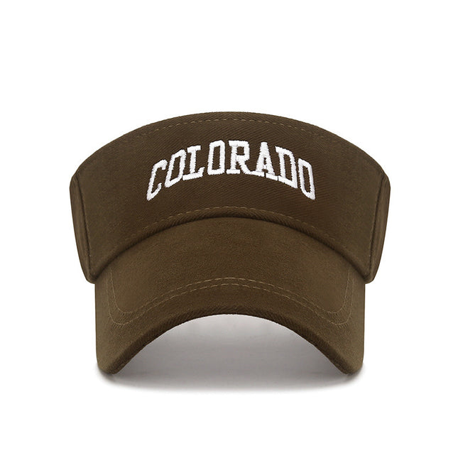 Summer Sports Sunshade Tennis Hat, Brushed Embroidered Letters, Small Face, Can Be Tied into a Ponytail, Empty Top Hat, Same Style for Men and Women