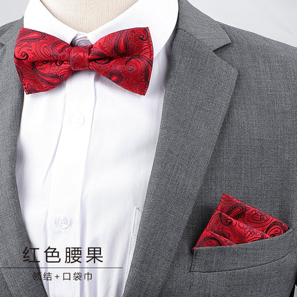 Men's Business Banquet Multicolor Pocket Towel Set Wedding Wedding Bow Best Man Groom Men's Dress Accessories
