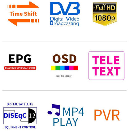 2026 DVB-T2 DVB-S2 Combo QBOX Satellite TV Receiver Tuner H.264 MPEG 4 Digital TV Decoder 1080P HD Time Shift EPG Decoder Stock