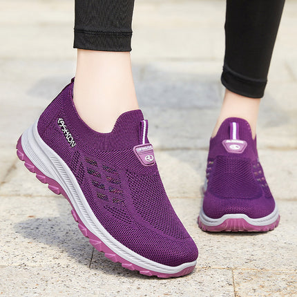Women's Summer Shoes for Elderly Women, Breathable Soft-Soled Casual Walking Shoes for Older Mothers, Cross-Border Elderly Shoes