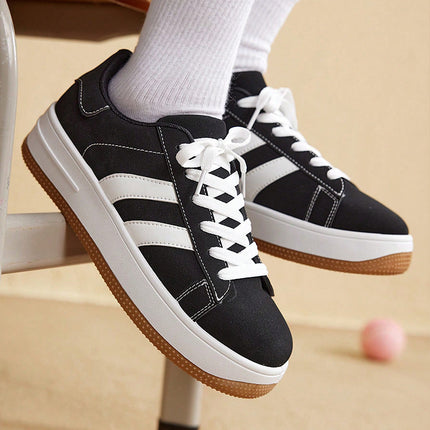 Sneakers Women's New Spring All-match Breathable Non-slip Sneakers Thick-soled Sports Casual Shoes Cross-border plus size Women's Shoes for Students