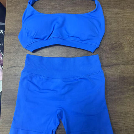 suit Sports Underwear Women's Xia Mei Back Mid-strength Shock-proof Anti-expansion Ultra-fine Matting Nylon Hanging Neck Large Backless