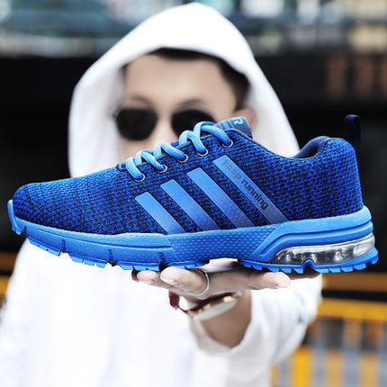 Cross-border Men's Shoes New Air Cushioned Flying Weaving Sneakers Men's Autumn Large Size Casual Shoes 2022 Spring and Autumn Trendy Men's Shoes