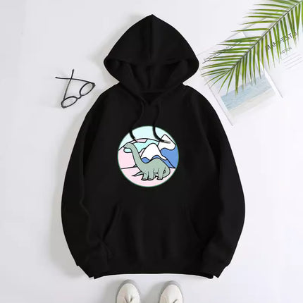 Fashion Joker Hoodie College Style Round Alphabet Print
