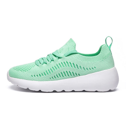 2025 Spring Lace-Up Lightweight Cushioning Running Shoes for Men and Women, Cross-Border Large Size Flyknit Casual Sports Shoes, Dropshipping Available