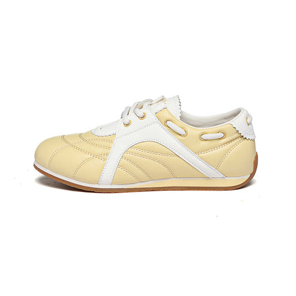 (Out-Of-Stock Items Not Restocked) Brand German Training Shoes for Women, 2026 Spring New Model, Flat Soft Sole, Lightweight Sports Casual White Shoes