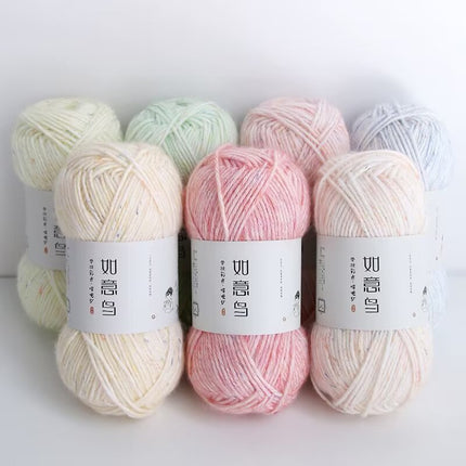 Ruyi bird spray wool yarn color point 50g cotton thread hand woven cotton thread scarf thread thick manual diy group thread wholesale
