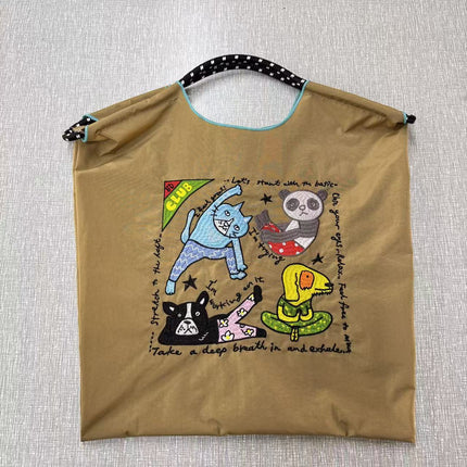 New Canvas Bag Embroidered Shopping Bag Tote Bag Large Capacity Bag Women's Handbag Crossbody Bag