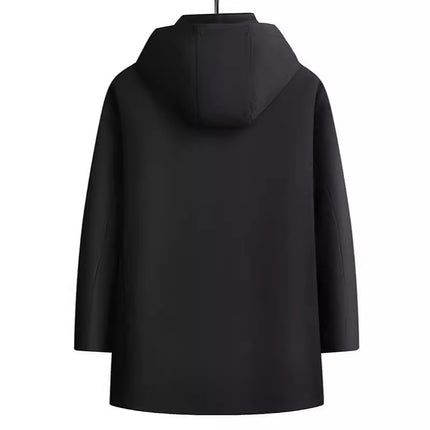 Men's Removable Padded Inner Lining Warm Cotton Jacket Winter Men's Clothing Middle-Aged Business Casual Cotton Coat Thickened