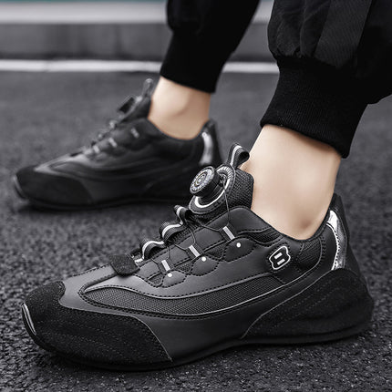 Trendy Height Increasing Men's Shoes Casual All-match Leather Mesh Mesh Breathable Factory Outlet Men's sneaker