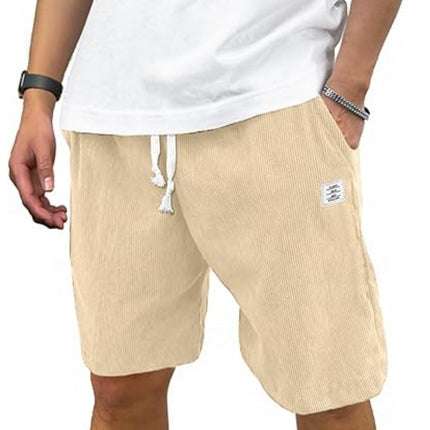 Men's Casual Sports Shorts Fitness Muscle American Quarterers Corduroy Breathable Shorts