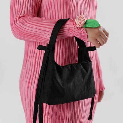 American niche design Baggu Mini Bow handbag underarm bag fashion trendy sky blue all-match women's bag