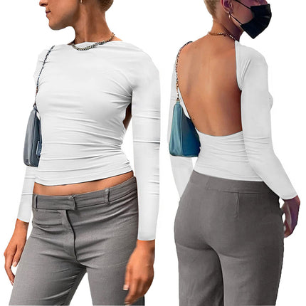 European and American women's new sexy top front and back wear one-shoulder hot girl style nightclub outfit Amazon supply spot