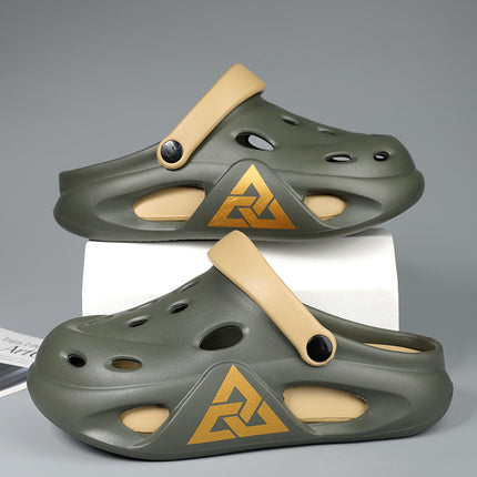 Cross-Border Popular Style Clog Shoes with Poop Feeling, Deodorant Eva Large Size Couple Toe-Toe Sandals, Men's Breathable Casual Beach Shoes