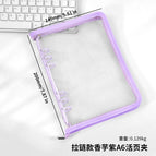 A6 zipper taro purple (no inside pages)