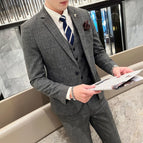 Medium Gray [suit + suit pants + vest] send tie / M [recommended 90kg-105kg]]