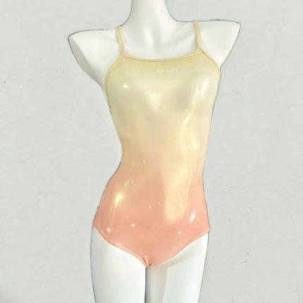 New One-Piece Swimsuit for Women, High-Looking Gradient Color Ins Style, Beautiful Belly-Covering Buttocks, Hot Spring Racing Triangle