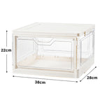 【38*28*22】transparent folding storage box / 27*18*22