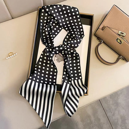 2025 New Long Scarf Korean Style Printed Temperament Scarf Summer Fashion Decorative Bangle Scarf Factory Wholesale