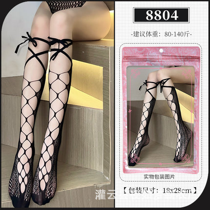 Black Stockings Sexy Couple Pajamas Sexy Suit Bed Teasing Intimates Emotional Fun Fun Exposing Emotions Qqny