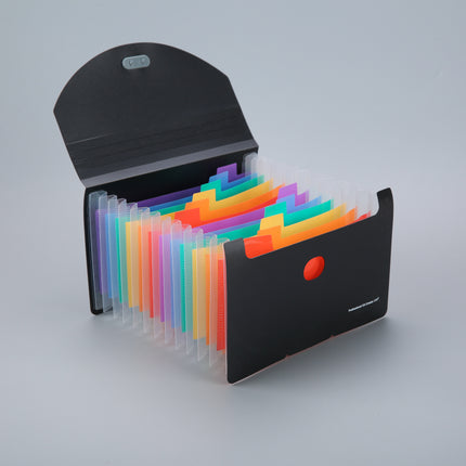 New A6 three-sided bill holder 13 mini organ bag PP rainbow inside page invoice receipt storage holder wholesale