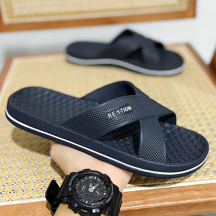 Slippers for Men, Summer Home Bathroom Bathing, Non-Slip, Anti-Odor Slippers, Casual Sports Vietnamese Beach Sandals