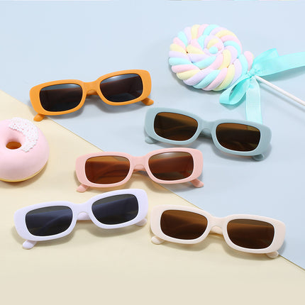 2025 New European and American Fashion Small Square Frame Children's Sunglasses Anti-Uv Retro Texture Children's Sunglasses Wholesale
