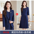 Navy blue suit + dress / 4XL