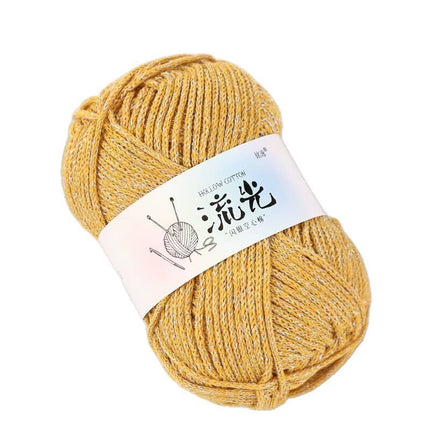 Upgraded Bright Silk Hollow Cotton Hand-woven Hat DIY Bag Anti-pilling Glow Hollow Cotton Group