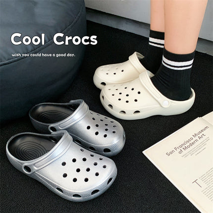 silver Cave Shoes Niche Fashionable All-match EVA Material Lightweight Comfortable Non-slip Deodorant Outwear Lovers