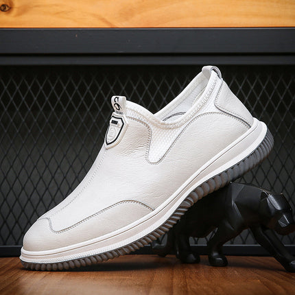 2022 Spring and Autumn Soft Peas Shoes Men's Casual Driving Shoes Soft Sole Fashionable All-match Sneakers Board Shoes