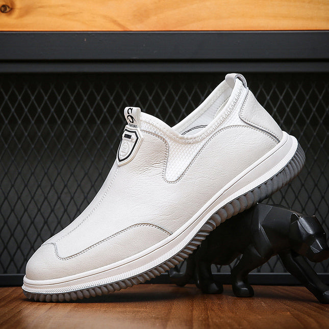 2022 Spring and Autumn Soft Peas Shoes Men's Casual Driving Shoes Soft Sole Fashionable All-match Sneakers Board Shoes