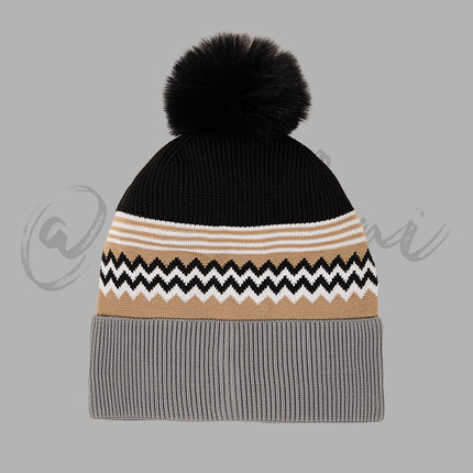 New Four Seasons Flying Woven Men's and Women's Knitted Hat Big Head Wai Cold Hat Men's European and American temu Lazy Style Hat Warm