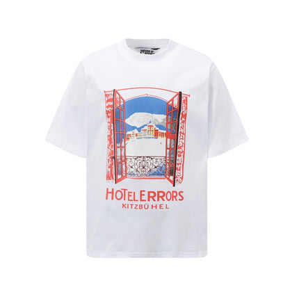 Cross-border foreign trade beauty tide eye of truth series pane landscape printing new letter printing men's and women's short-sleeved T