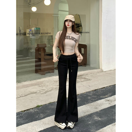 Cross-Border American Style 2026 Spring and Autumn New Flared Yoga Pants, Sweatpants, Bootcut Pants, High-Waisted Floor-Length Pants for Women