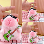 Bead chain style / Light pink green guitar capibala