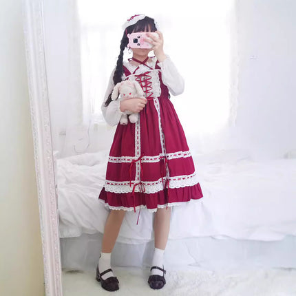 Spot thin baby doll ribbon lace dress dress headdress recruit a generation of hair