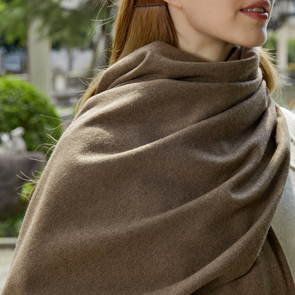 Wool Cashmere Scarf Autumn and Winter Versatile Pure Color Scarf Women's Winter Warm Women's Shawl Scarf Korean Atmosphere