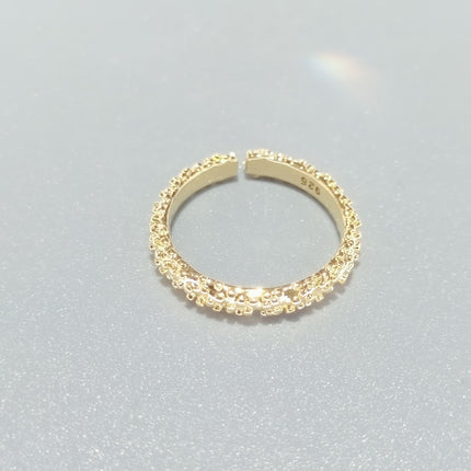 s925 sterling silver plated ring Women's wholesale niche women's high-end sense ins style simple ring light luxury retro ring wholesale