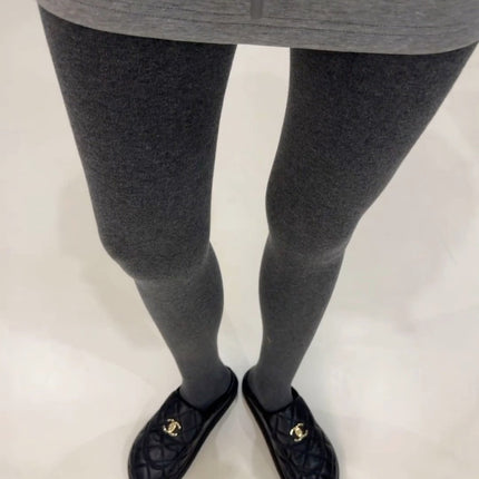1200D Japanese Cashmere Thermal Leggings with Fleece, Thickened High-Waisted Tummy Control and Butt-Lifting Cotton Ribbed Slimming Pants