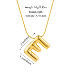 E necklace / Gold - with chain