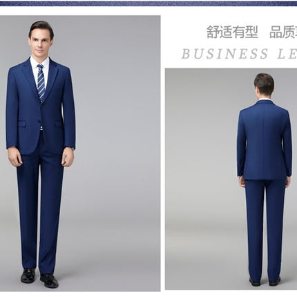 2024 Autumn and Winter Suit suit Men's Two-Piece Set Royal Blue Korean Fashion Youth Slim-Fit Wool Suit